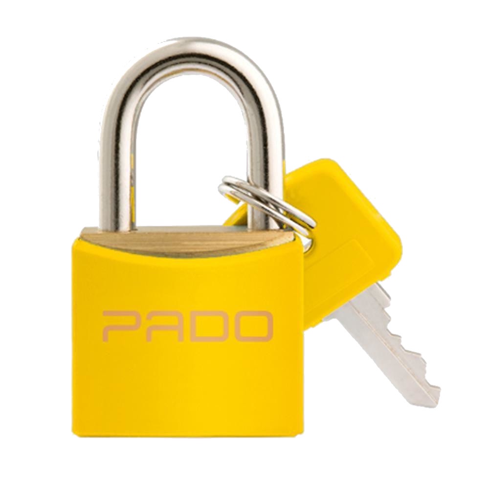 Cadeado De Latão Pado Amarelo Lt - 25mm 2 Chaves Colorido