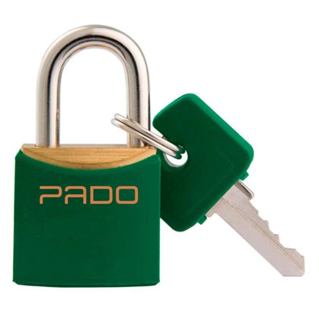 Cadeado De Latão Pado Verde Lt - 25mm 2 Chaves Colorido