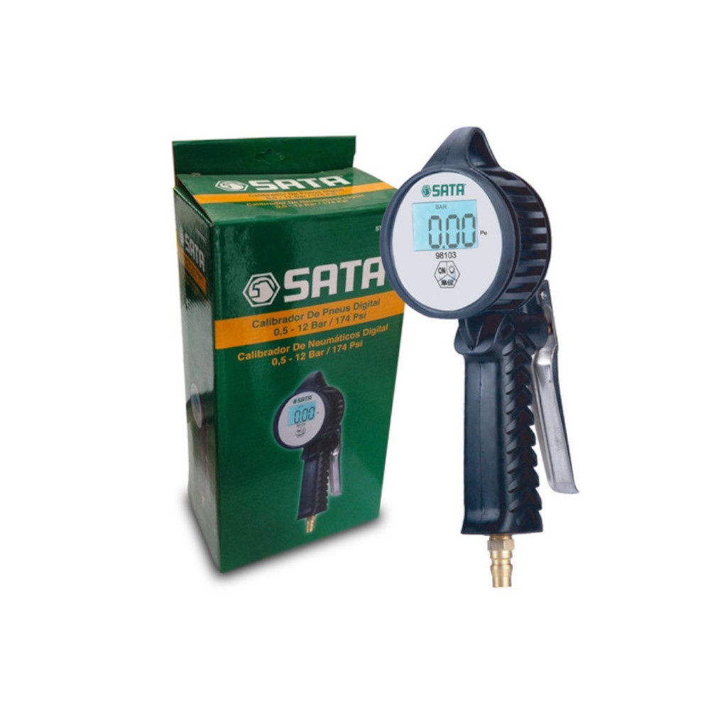 Calibrador De Pneu Profissional Digital 0,5-12 Bar 174psi