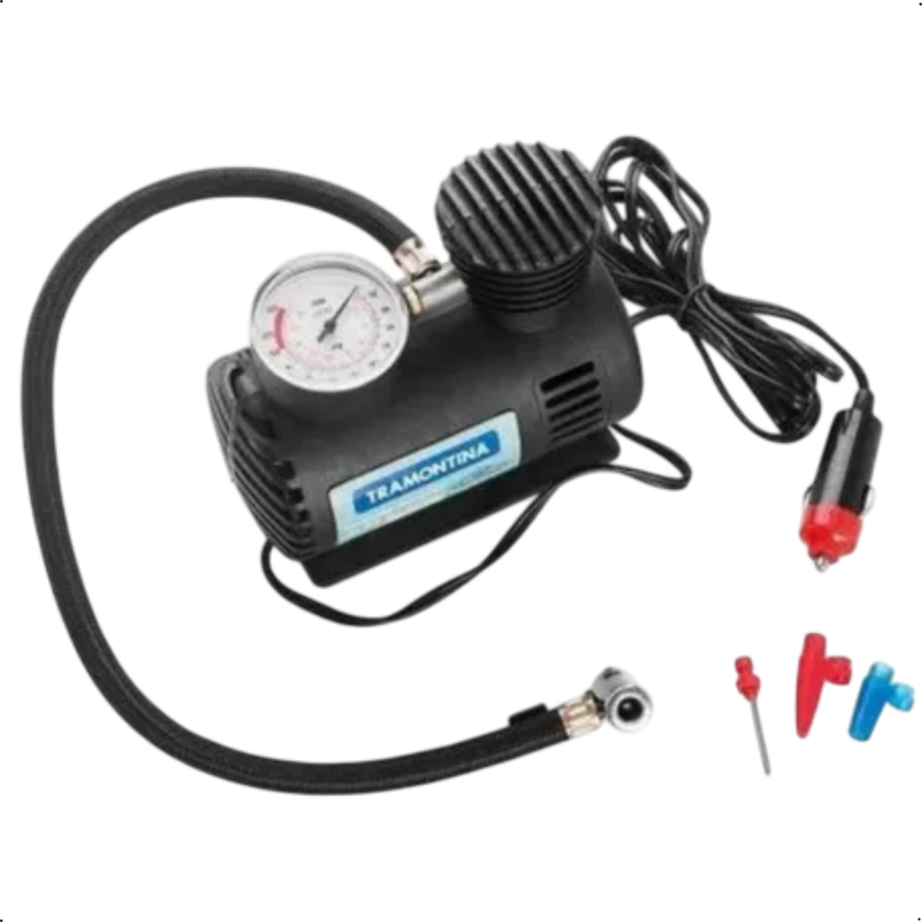 Compressor Ar Portátil Para Carros 300 Psi 50 W Tramontina
