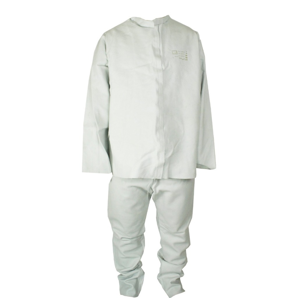 Conjunto Blusão E Calça Vaqueta Soldador Solda Epi C/ Ca