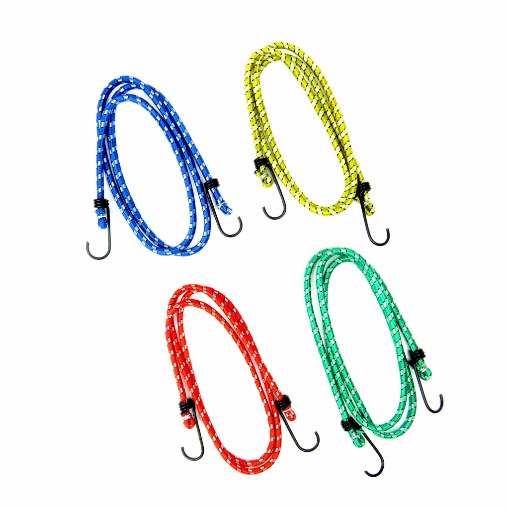 Corda Elástico 1,2 Metros Bagageiro Moto Bike Kit 4 Und