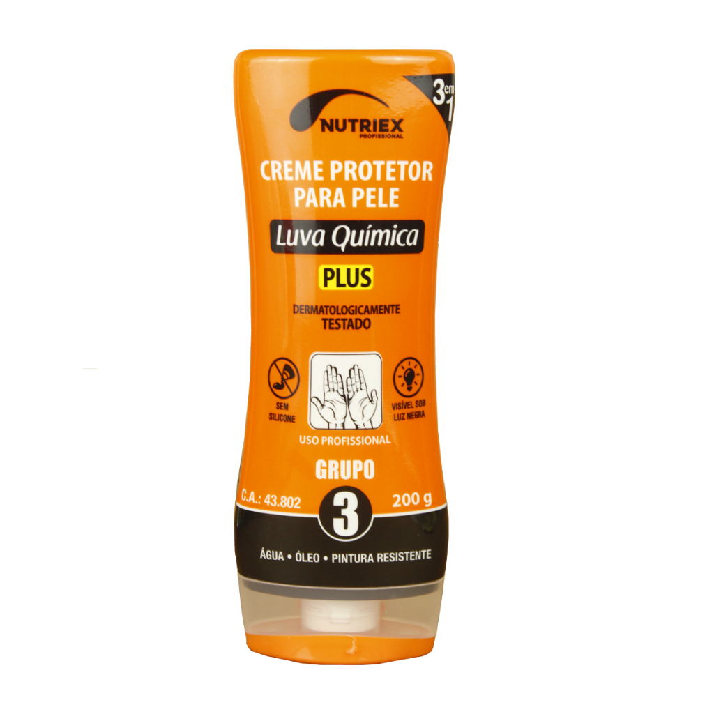 Creme Protetor Mãos Luva Química Grupo 3 200 Gr Nutriex