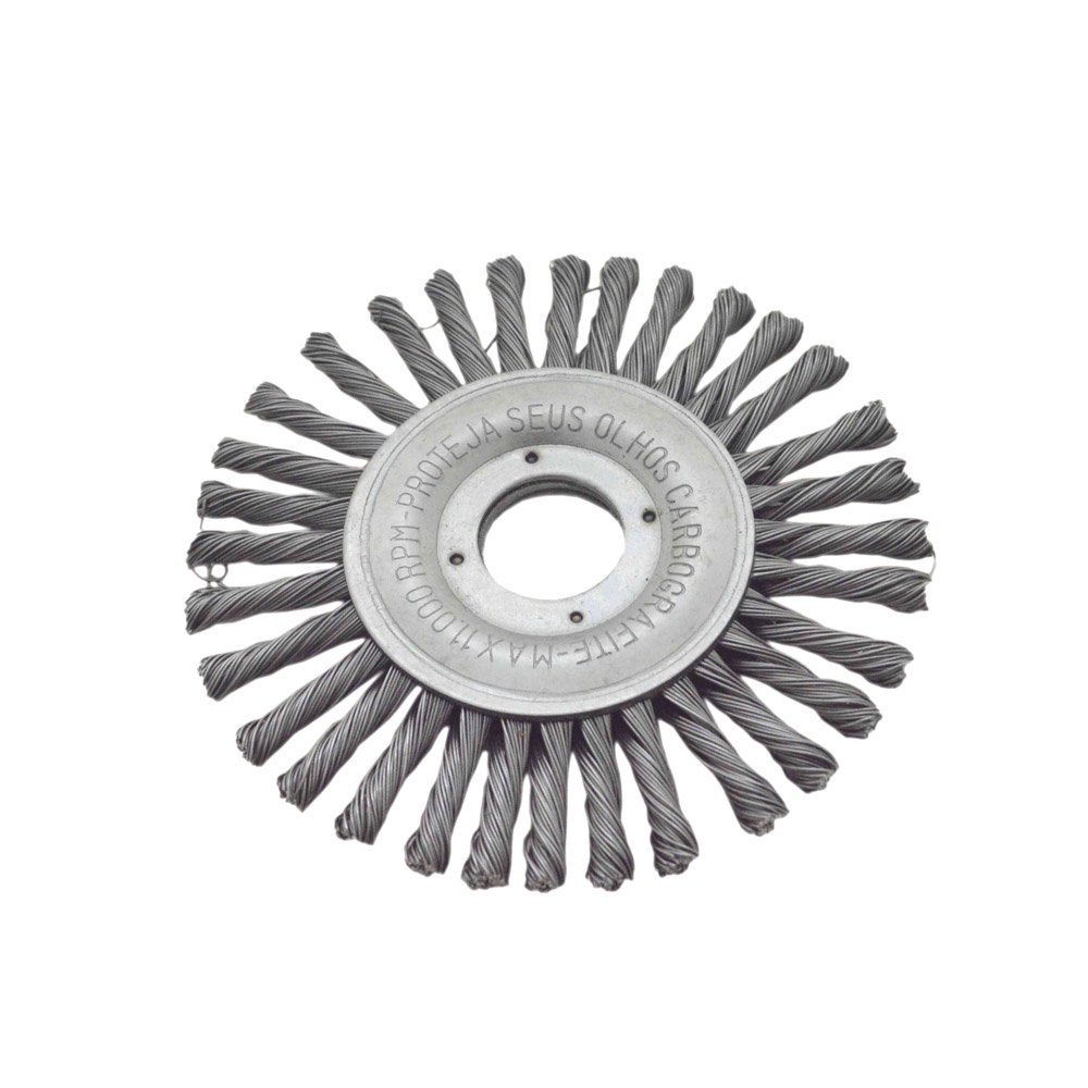 Escova De Aço Circular Trançada 9 Mil Rpm 6 X 1/4 X 7/8