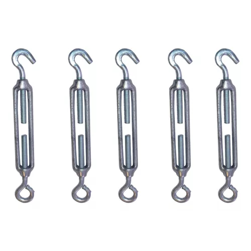 Esticador Para Cabo De Aço Gancho / Olhal 1/2'' 5 Unidades