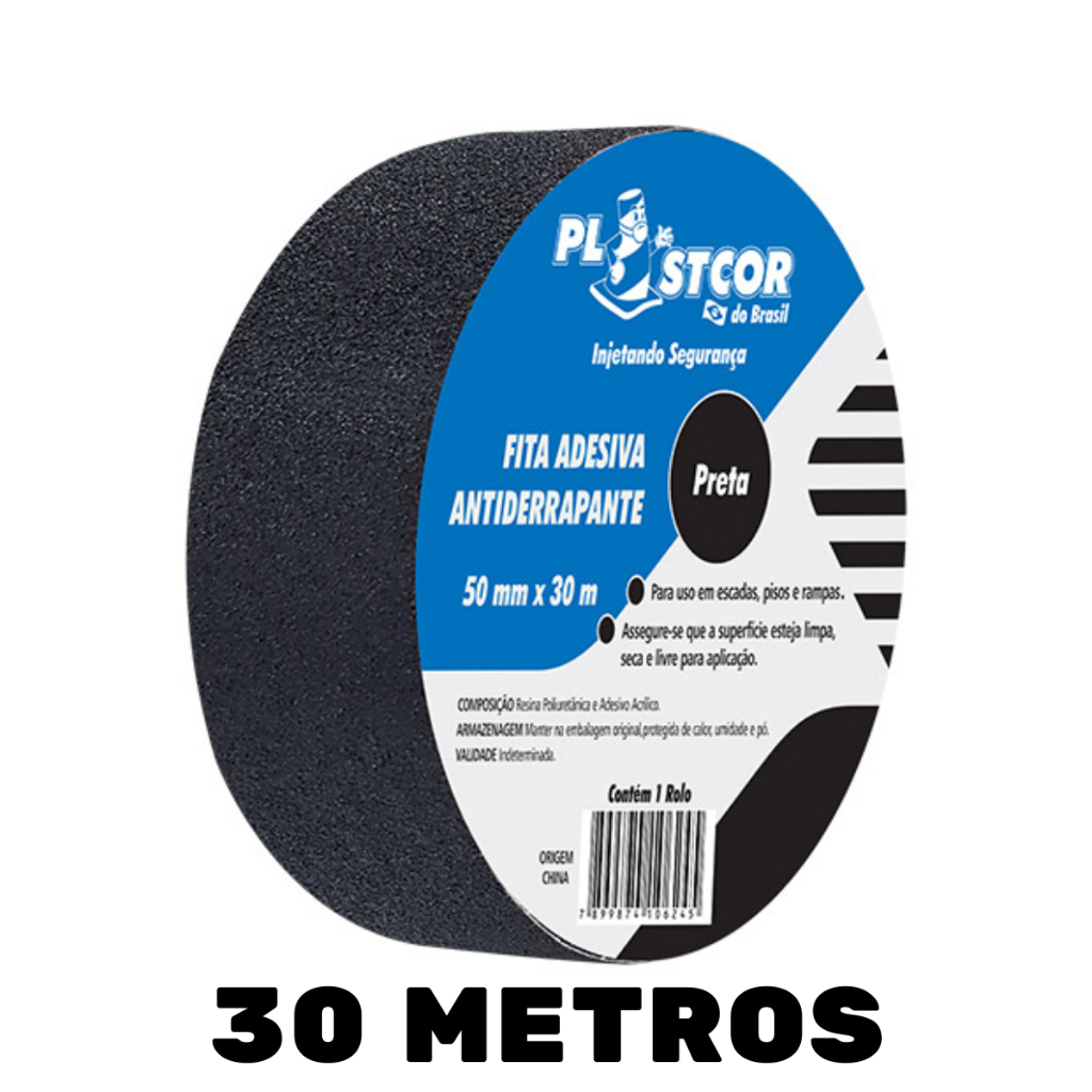 Fita Antiderrapante Lixa 50mm X 30 Metros Escada Rampa Piso