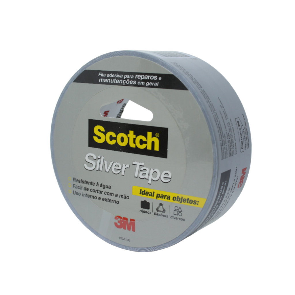 Fita Silver Tape Scotch Cinza 45mm X 25m 3m Oficial Forte