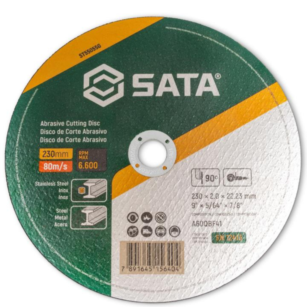 Kit Com 10 Discos De Corte 230 X 2.0 X 22.23mm - Sata