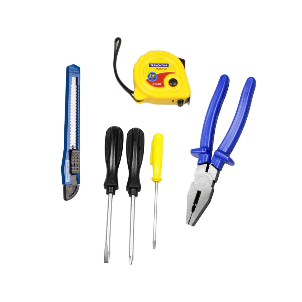 Kit De Ferramentas Alicate Chaves Estilete Trena Tramontina