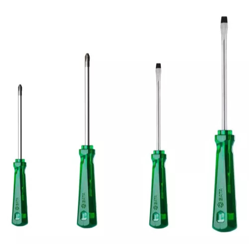 Kit Jogo De Chave De Fenda E Philips Cr-v 4 Peças - Sata