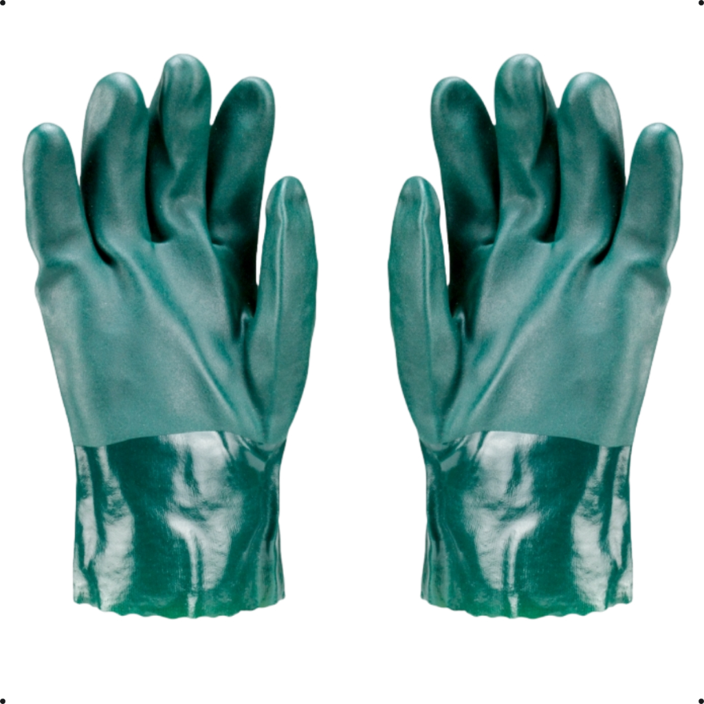 Luva Pvc Forrada 27 Cm P/ Galvanização Produtos Químicos Epi