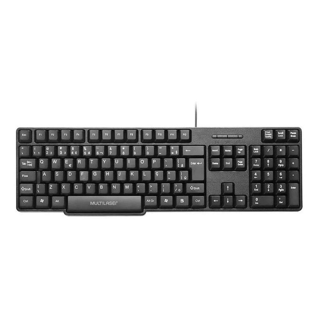 Teclado Multilaser Tc213 Português Brasil Qwerty Cor Preto